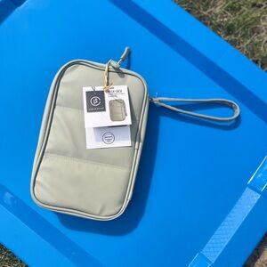 Sleek Beige Tech Case with Wrist Strap